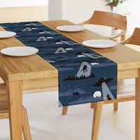 Alien Dino Abduction - Navy Blue - Large