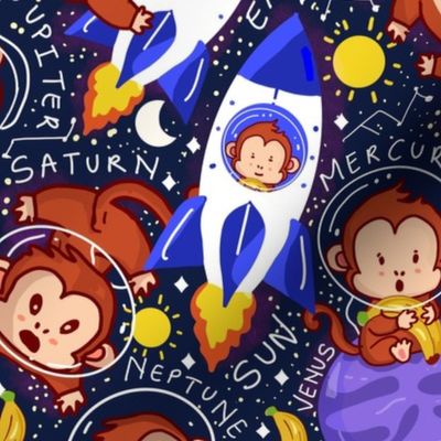 Curious monkey Space Exploration