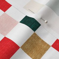 Christmas Checkerboard - multi with pink - LAD22