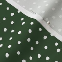 Dark green polka dots - green christmas - LAD22