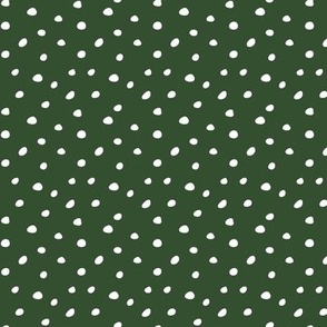Green Polka Dots Fabric, Wallpaper and Home Decor