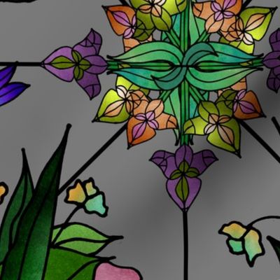 Stained Glass Garden (Gray) 