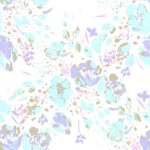 Garden Party in Pastel - Watercolor Flowers in Lattice Pattern - Trellis 