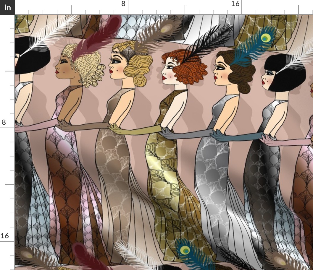 Art Deco Ladies (large scale) 