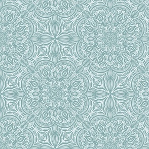 Delicate Mandala Inspired Print in Turquoise