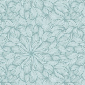 Floral Swirl in Seafoam