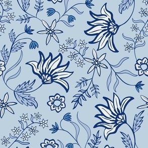 Floral Chintz Arctic Chinoiserie Blue