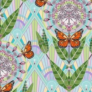 Dakota Deco 3c: Milkweed & Monarch Butterflies