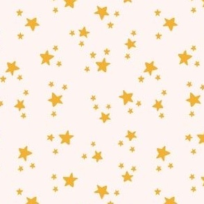 Starry Christmas sky - gold on cream