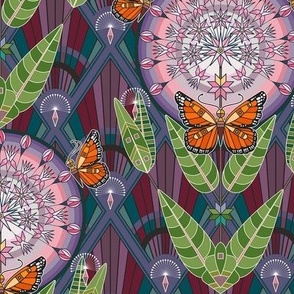 Dakota Deco 3f: Milkweed & Monarch Butterflies