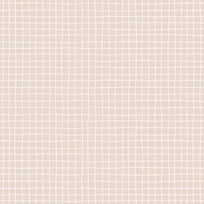 White grid on dusty pink