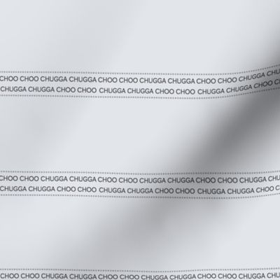 1 Chugga Choo Train Light Gray Stripe with black text