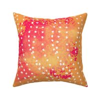 A Curtain of Stars - bold vibrant flowing abstract (orange and pink)