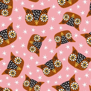 Owl Toss | Md  BubbleGum Pink