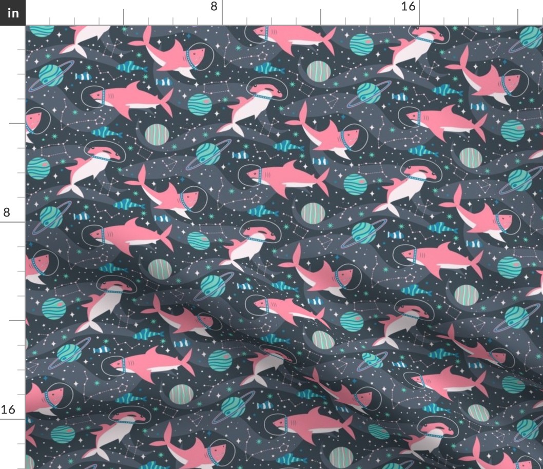 Pink  Space Sharks - Medium