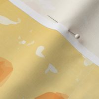 A Curtain of Stars - large scale bold vibrant flowing abstract (buttercream orange white)