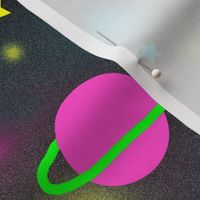 Neon Space Planets