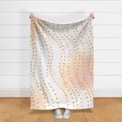 A Curtain of Stars - large scale bold vibrant flowing abstract (pale rose)