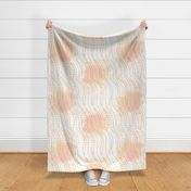 A Curtain of Stars - bold vibrant flowing abstract (pale rose)