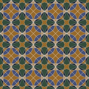 Moroccan Tile pattern warm colors 