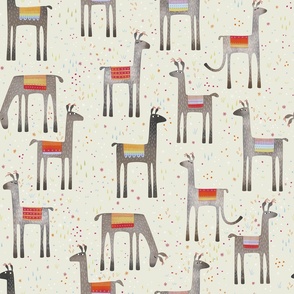 Llamas in a Meadow Jumbo