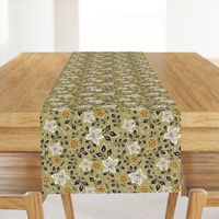 Retro Floral Curtains_ Light