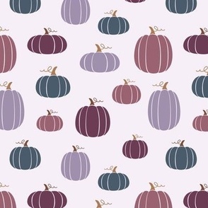 Purple pumpkins - autumn and thanksgiving pattern