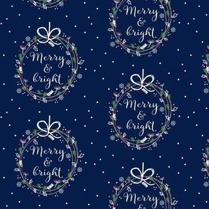 Merry and Bright Christmas Wreath