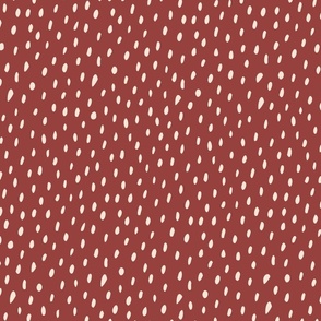 Clover Background dots - beige on red - xl