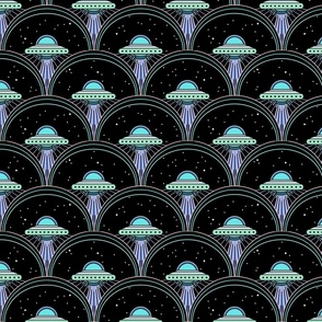 ufo Art Deco Aqua mint