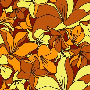 Optimistic Flowers (54") - brown, yellow (ST2022OF)