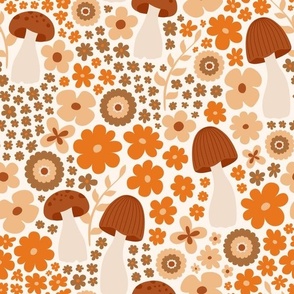 Mushroom Garden in Orange