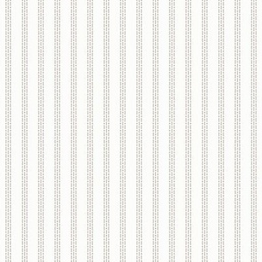 Nina Stripe: Taupe & White Dotted Stripe