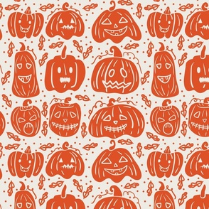 Halloween Scary Pumpkins Orange