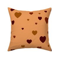Brown hearts - Large scale