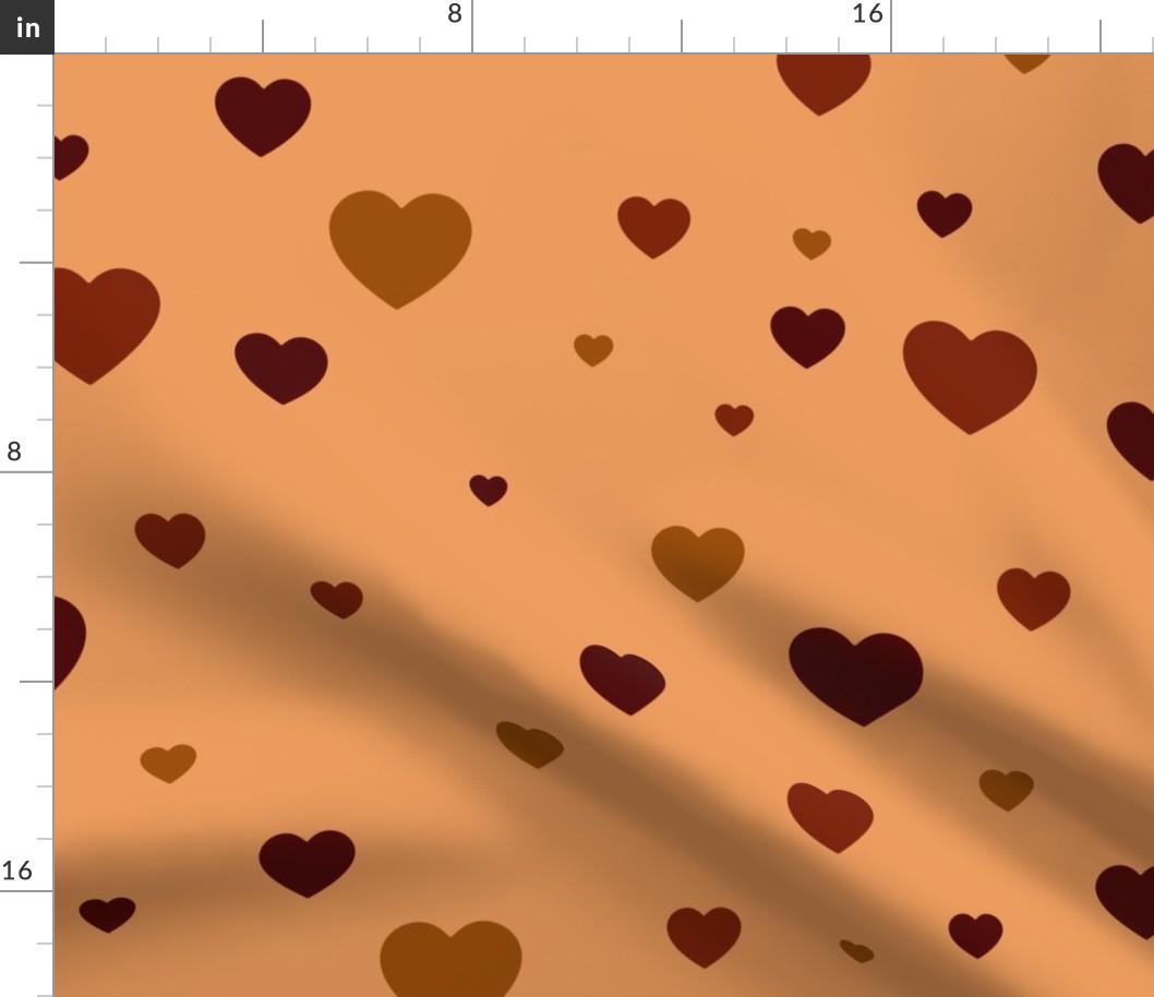 Brown hearts - Large scale