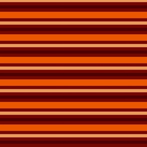 Horizontal stripes in orange, brown and beige - Medium scale