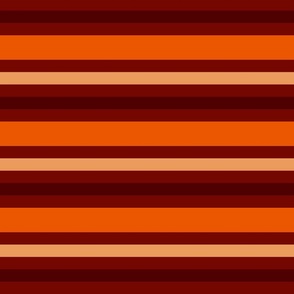 Horizontal stripes in orange, brown and beige - Large scale