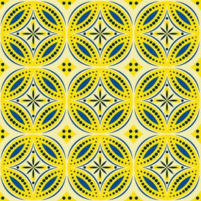 Moroccan Tiles (Blue/Yellow)