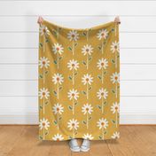 Retro Daisys on Mustard Large