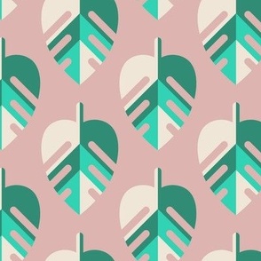 Constellation Monstera pink/teal