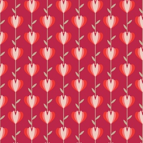 heart tulips on viva magenta by rysunki_malunki