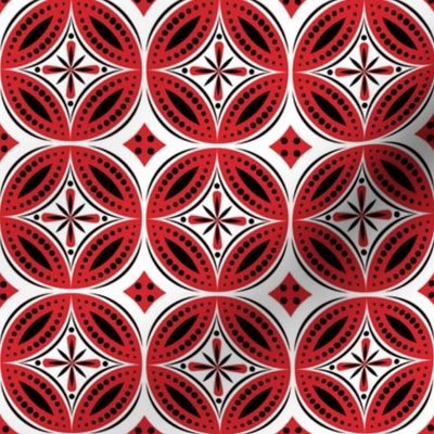 Moroccan Tiles (Red/Black/White)