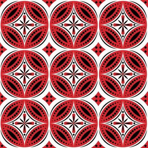 Moroccan Tiles (Red/Black/White)