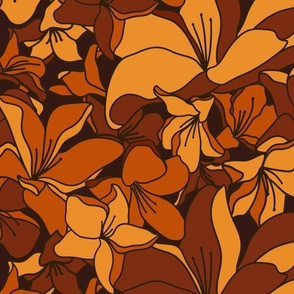 Optimistic Flowers (54") - brown (ST2022OF)