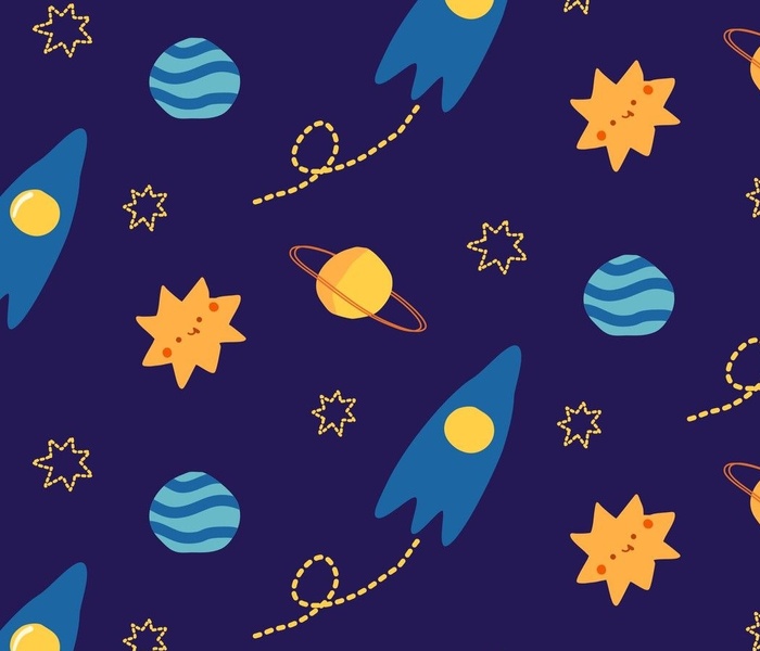 kids space exploration wallpaper