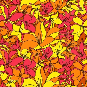 Optimistic Flowers (35") - red, orange, yellow (ST2022OF)