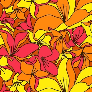 Optimistic Flowers (54") - red, orange, yellow (ST2022OF)