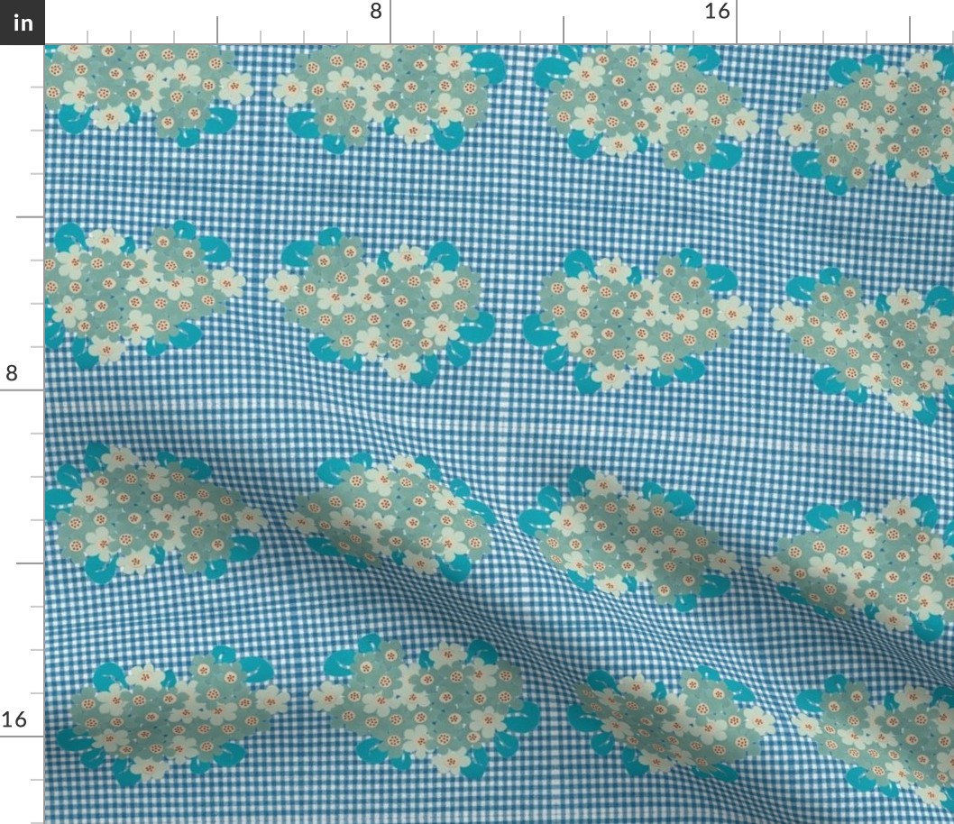 cut paper on gingham