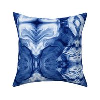 Indigo Blue Fluid Art || marble geode abstract